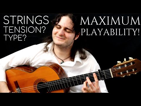 STRINGS TENSION/TYPE! PERFECT TENSION for MAXIMUM PLAYABILITY!