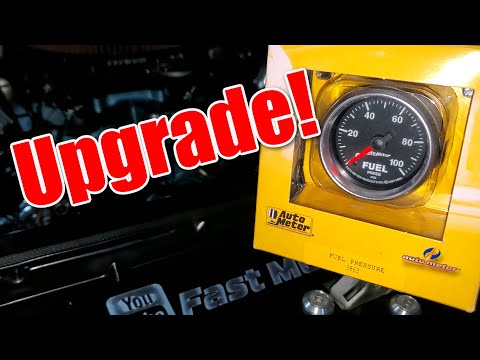How to install a Digital Stepper Motor fuel pressure gauge by Autometer, and fix my oil gauge line!