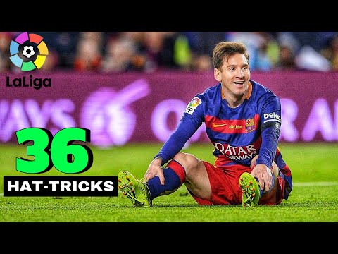 Record 36 La Liga Hat tricks of Lionel Messi.HD