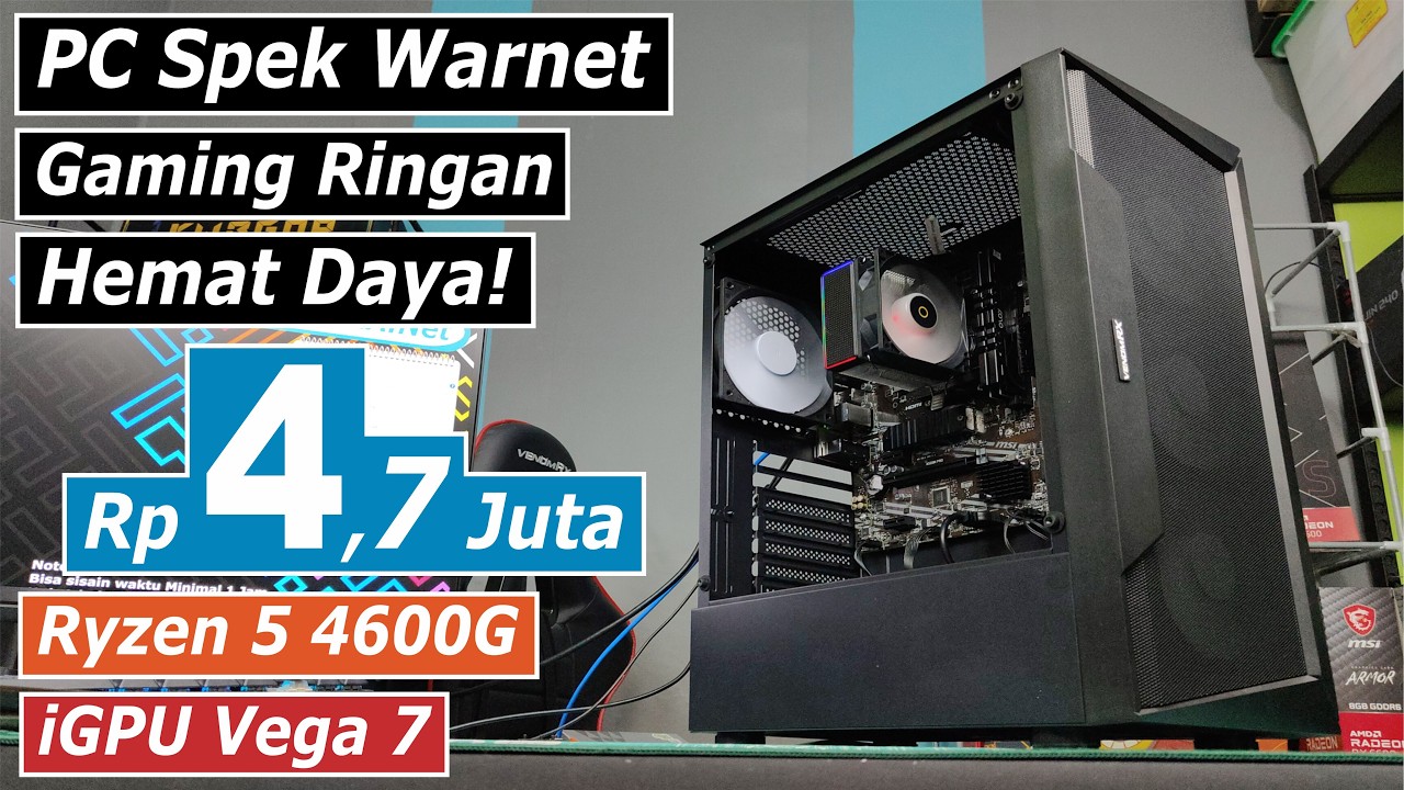 Rakit PC Gaming Cuma 4 Jutaan Dengan AMD Ryzen 5 4600G iGPU Vega 7