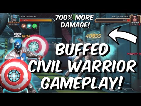 Buffed Civil Warrior Gameplay! - 700% More Damage Rework SLAPS!!! - Marvel Contest of Champions