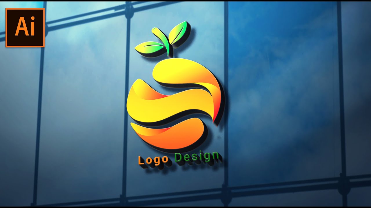 3D Orange Logo Design Tutorial in Adobe Illustrator