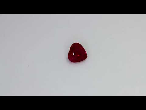 Burma Ruby, heart cut, 1.12 ct Video