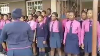 School Assembly singing Ndikhokhele Bawo