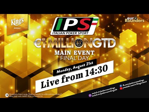 🇩🇪 Finaltag des €380 Italian Poker Sport Main Events, live aus dem King's Resort 👑-🎙️ S.Hachmeister!