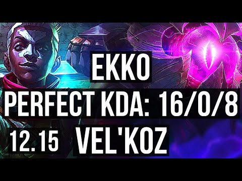 EKKO vs VEL'KOZ (MID) | 16/0/8, Legendary, 700+ games, 1.1M mastery | EUW Master | 12.15