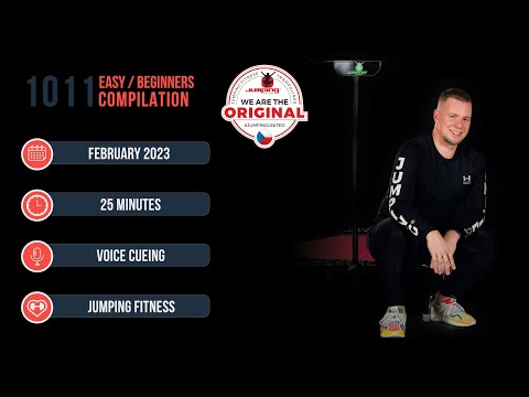 25 mins EASY/BEGINNERS compilation February 2023 - JUMPING FITNESS - VOICE CUEING - #RoadTo1011