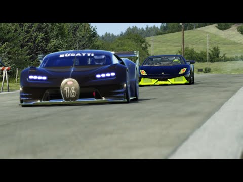 Lamborghini Gallardo LP-7777 SL Quad Turbo Cockpit vs Bugatti Vision GT at Old Spa