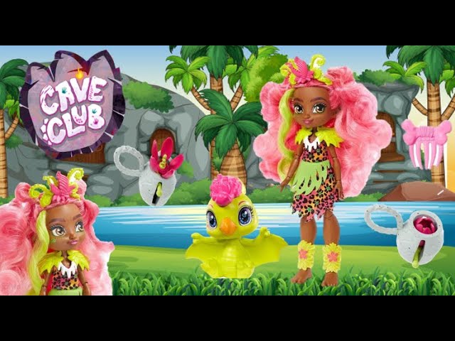 Vídeo relacionado con Mattel Cave Club Muñeca Fernessa, muñeca prehistórica con Mascota y Accesorios GNL85