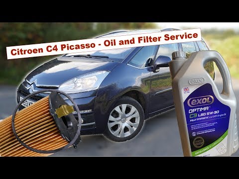 2013 Citroen C4 Grand Picasso Oil and Filter Change 🚗  Service - 1.6 HDi Diesel Engine DV6D 9H06 🚗