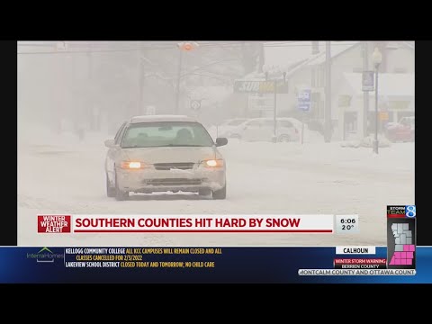 Deadly crash on I-96 as snow piles up in West Michigan