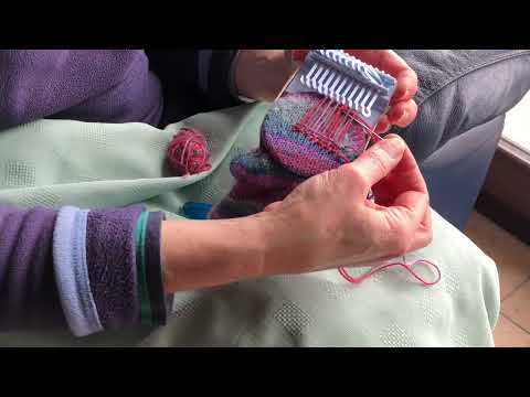 Darning with 'Sarah's Sock Darner'