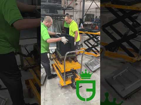 Rotational molding process of tool box. #plasticmachine #rotomolding #machine #plasticmanufacturing