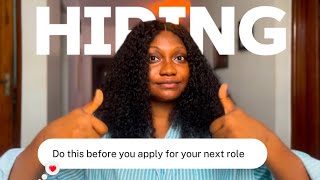 DO THIS BEFORE YOU APPLY FOR A JOB AGAIN