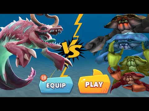 ASTAROTH DEMON SHARK VS ALL GIANT CRAB BOSS - Hungry Shark Evolution
