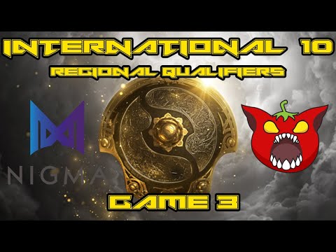 DOTA 2 : NIGMA vs HELLBEAR SMASHERS | Game 3 | INTERNATIONAL 10 | Regional Qualifiers(Upper bracket)