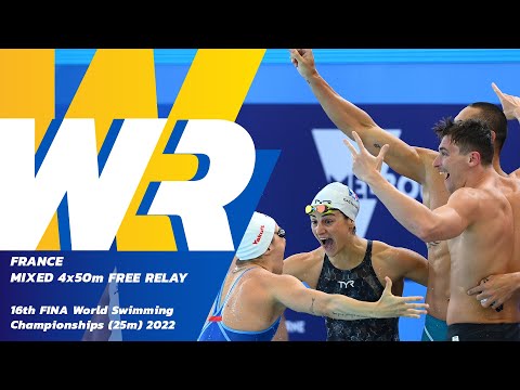 NEW WORLD RECORD ALERT 🚨 Mixed 4x50m Freestyle Relay | FINA 2022