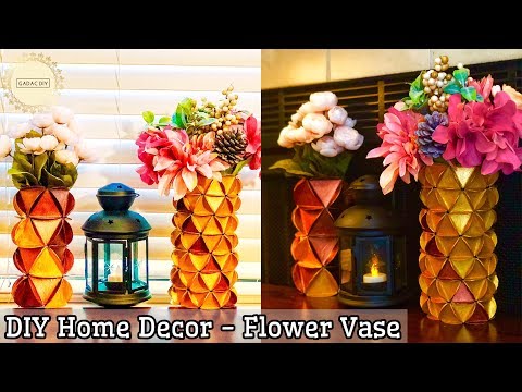 Flower Vase Decoration Ideas DIY | flower vase diy ideas | how to make a flower vase | home decor Video