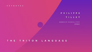 THE TRITON LANGUAGE | PHILIPPE TILLET