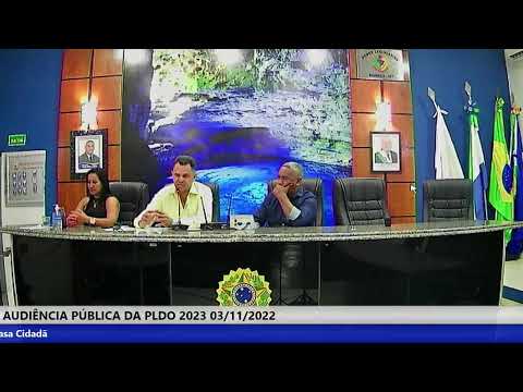 Audiência Pública da PLDO 03/11/2022