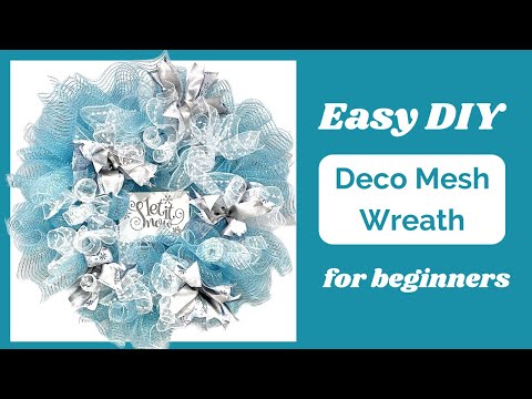 EASY DIY DECO MESH WREATH TUTORIAL FOR BEGINNERS
