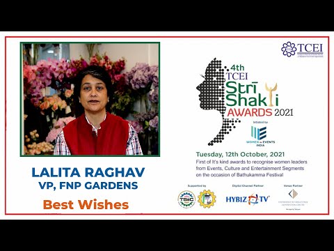 Lalita Raghav-VP FNP Gardens || Best wishes to TCEI Stri Shakti Awards 2021 || Hybiz tv
