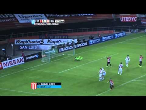 Gol de Cerutti. Estudiantes 1 - River 1. Fecha 21. Primera División 2015. FPT.