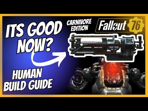The Ultracite Gatling Laser is GOOD?! Carnivore Human Heavy EN06 Raid BUILD | Fallout 76