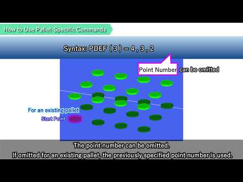 RCX340 Pallet Definition#2 Pallet-Specific Commands