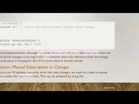 Fixing Change Notification from Observable Object as a Nested Object in SwiftUI