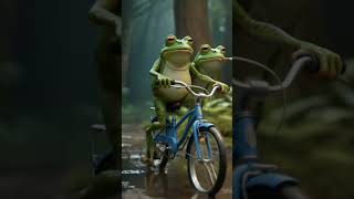 Download lagu Kodok Santuy Naik Sepeda! 🚴‍♂️🐸 | AI Funny Frogs #funny #shorts mp3