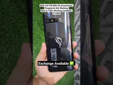 ROG 3 8/128 ₹13500 With All Accessories In 100% Condition 💞 Fingerprint Not Working