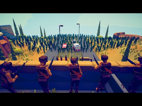 Army Soldier vs Zombie 200 Units - Totally Accurate Battle Simulator TABS