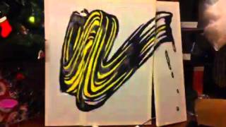 Music-reacting Lichtenstein painting