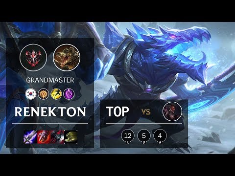 Renekton Top vs Lucian - KR Grandmaster Patch 10.11