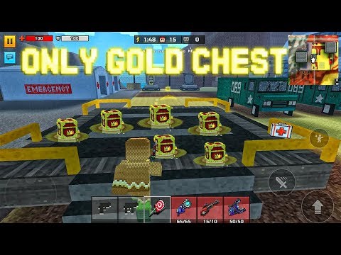 Pixel Gun 3D - Only Gold Chests Challenge (Battle Royale)