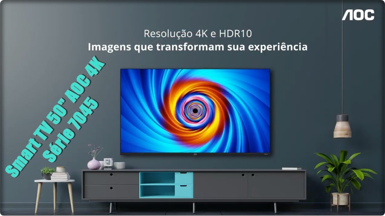 Miniatura da avaliação em vídeo de Smart TV AOC U7045 50 Polegadas 4K Roku TV