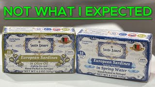 SANTO AMARO SARDINES!  Oil vs spring water!