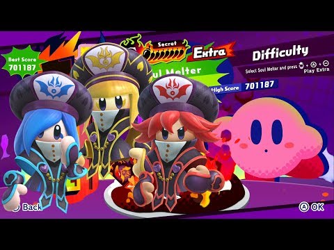 Kirby Star Allies Boss Rush: Solo Soul Melter EX w/ The Three Mage-Sisters