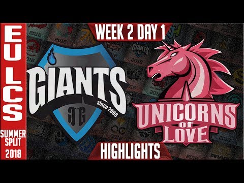 GIA vs UOL Highlights - EU LCS Summer Split 2018 Week 2 Day 1 - Giants vs Unicorns of Love