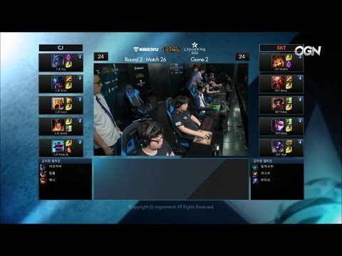 SKT vs CJ Game 2 Highlights - SK TELECOM T1 vs CJ ENTUS - Week 10 LCK Champions Korea Summer 2015