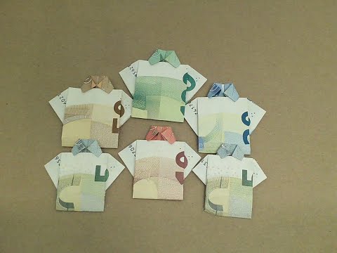 Hemd aus 5 Euro Schein falten - Einfache  Anleitung