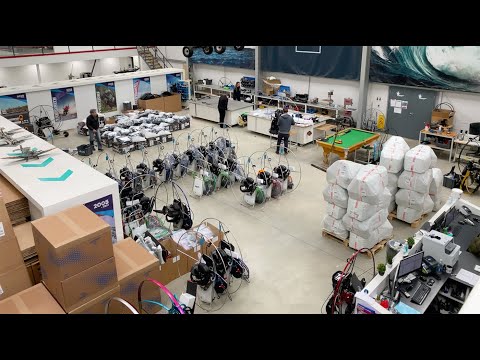 Parajet Factory Timelapse - Building Moster 185 and Atom 80 Maverick Paramotors