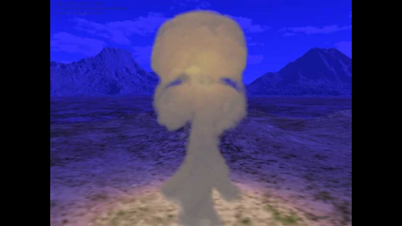 Atomic fluid vortex ring real-time simulation