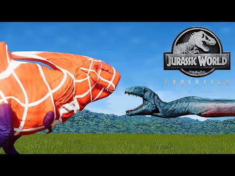SPIDER MAN MEGALODON REX VS THE GIANT SNAKE TITANOBOA - DINOSAUR BATTLE || JURASSIC WORLD EVOLUTION