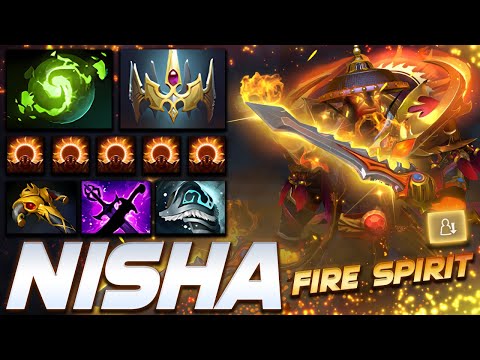 Nisha Ember Spirit Fire Boss - Dota 2 Pro Gameplay [Watch & Learn]