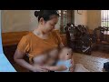 Breastfeeding Baby In High Mountain Village The Weather Is Becoming Cold