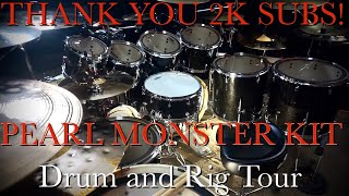 Video thumbnail for Thank you for 2k subs!! Pearl Monster Kit | Tim Peterson’s Drum and Rig Tour by Tim Peterson