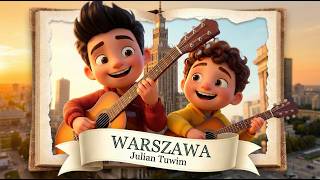 Julian Tuwim - Warszawa 🏙️🌳 Animowana poezja 🎨✨ Piosenka dla dzieci 🔈🎼 WierszoNutki 📚✨