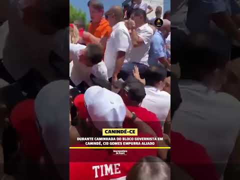 CEARÁ | Cid Gomes se desentende e empurra aliado durante agenda de campanha em Canindé